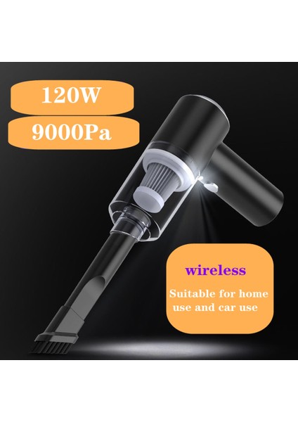Taşınabilir Islak ve Kuru Araba Elektrikli Süpürge 120 W Güç 9000 Pa Emme Mini Kablosuz Temizlik Aletleri Siyah (Yurt Dışından) indirimleri