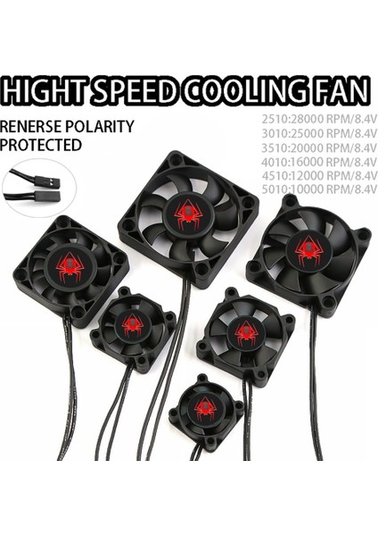 25MM 30MM 35MM 40MM 45MM 50MM Soğutma Fanı Esc Motor Isı Dağılımı Rc Araba Parçaları, 25MM (Yurt Dışından) modelleri