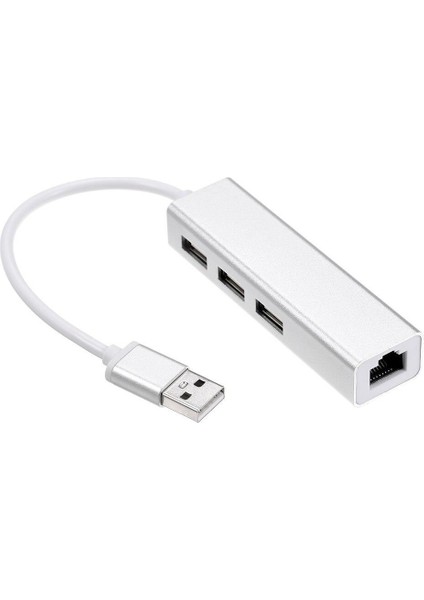 Blue Wings Tpye-C To USB 3.0 * 3 Ports + RJ45 Gıgabıt Ethernet Hub Dönüştürücü