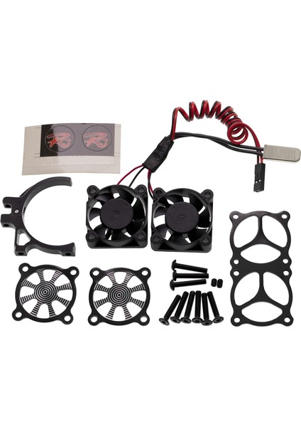 Motor Soğutucu Soğutma Fanı Termal Sensörlü 540 550 3650 3660 Motorlar 1/10 Rc Araba Eksenel SCX10 Trx4,1 (Yurt Dışından)