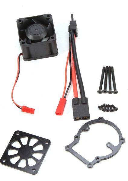 Metal Soğutma Fanı Motoru Isı Emici 1/8 Kızak Rc Araba Yükseltmeleri Parçaları Aksesuarları, Siyah (Yurt Dışından)