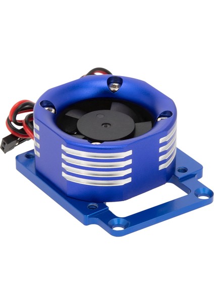Metal Soğutma Fanı Motoru Isı Emici LED Işık ile 1/8 Kızak Rc Araba Yükseltmeleri Parçaları Aksesuarları, Mavi (Yurt Dışından)