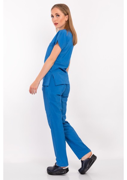 Safir Terikoton Kumaş Doktor Hemşire Cerrahi Hastane Scrubs Üniforma Takımı modelleri
