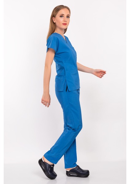 Safir Terikoton Kumaş Doktor Hemşire Cerrahi Hastane Scrubs Üniforma Takımı fırsatları