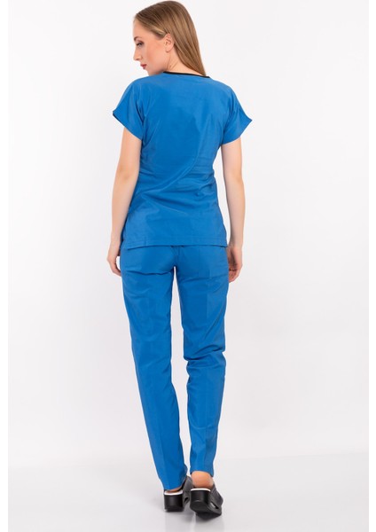 Safir Terikoton Kumaş Doktor Hemşire Cerrahi Hastane Scrubs Üniforma Takımı indirimleri
