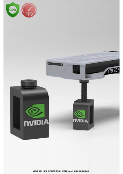 Ayarlanabilir Ekran Kartı Tutucu, Ekran Kartı Destek Aparatı, Nvidia , Siyah / beyaz