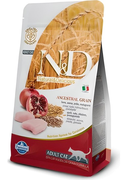 Düşük Tahıllı Tavuk & Narlı Yetişkin Kedi Maması 1,5 kg - Farmapets fiyatları