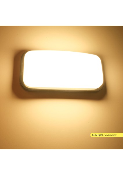 15W LED Duvar Apliği Siyah Gövde 3000K Günışığı