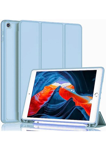 Apple iPad 7. Nesil 10.2 Inch Uyumlu Premium Smart 360 Kalem Yuvalı Kapaklı Kılıf