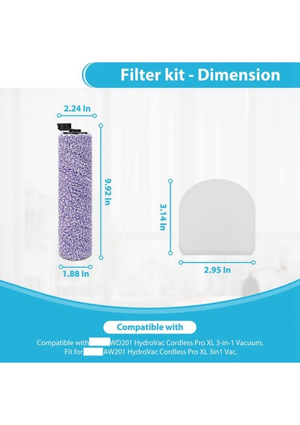 10 Adet Rulo Fırça Filtre Pamuk WD100 WD101 WD200 WD201 Akülü Elektrikli Süpürge Yedek Yedek Parça (Yurt Dışından) fırsatları