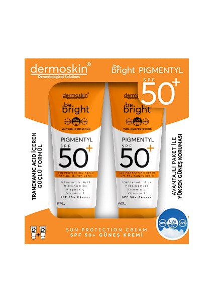 Be Bright Pigmentyl Güneş Koruyucu Spf 50+ Krem - 2'li 75 ml