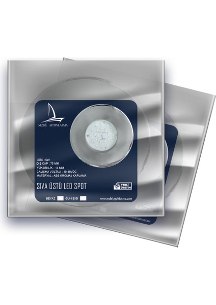Sıva Üstü LED Spot Krom No.1 fiyatları