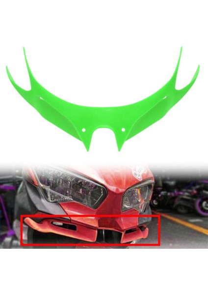 Motosiklet Winglet Front Fairing Spoiler Aerodinamik Kanat Yeşil (Yurt Dışından)