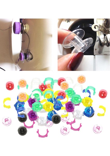 50PCS Dikiş Bobbin Küçük Klips Iplik Makara Organizatör Tutucu Alet Aksesuar Renkli (Yurt Dışından) modelleri
