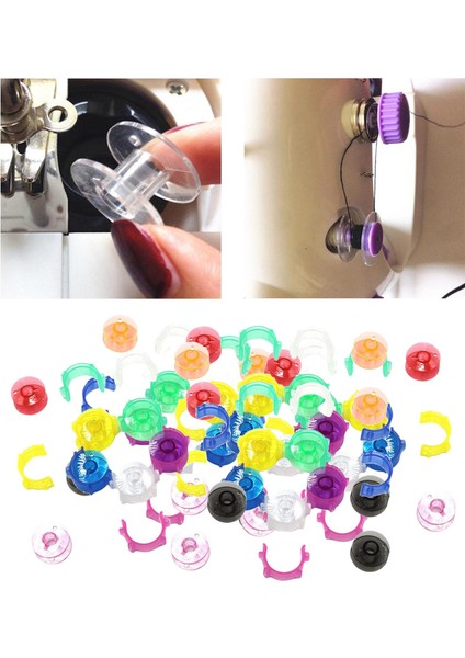 50PCS Dikiş Bobbin Küçük Klips Iplik Makara Organizatör Tutucu Alet Aksesuar Renkli (Yurt Dışından) fırsatları