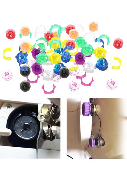 50PCS Dikiş Bobbin Küçük Klips Iplik Makara Organizatör Tutucu Alet Aksesuar Renkli (Yurt Dışından) indirimleri