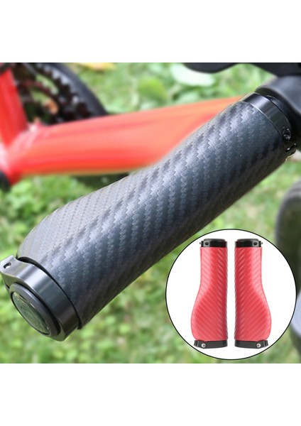 2 Adet Bisiklet Gidon Tutamakları Şok Emme Karbon Fiber Konforlu Kavrama Uzun Kırmızı (Yurt Dışından) indirimleri