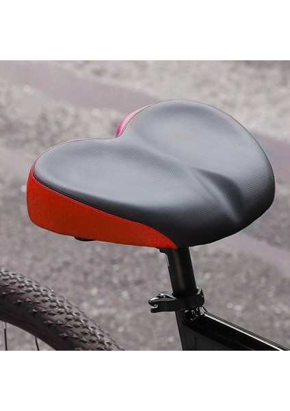 Konfor Bisiklet Eyer Şok Geçirmez Yol Dağ Bisiklete Binme Koltuk Nefes Alabilen Siyah Kırmızı (Yurt Dışından) modelleri