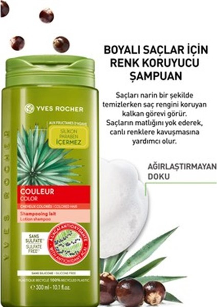 Yves Rocher Boyalı Saçlar Için Renk Koruyucu Şampuan 300 ml