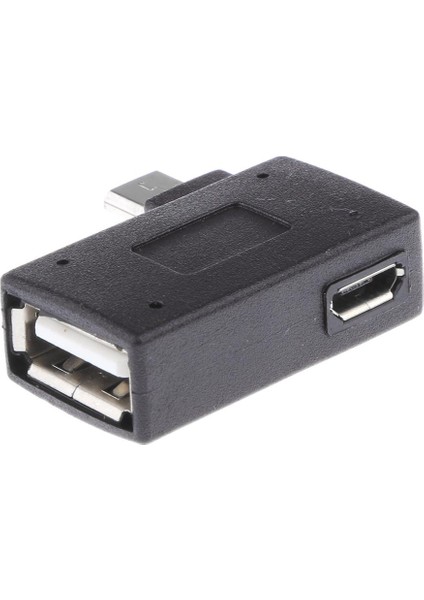 6 Adet Mikro USB 2.0 Otg Ana Bilgisayar Bağlayıcı Adaptörü Cep Telefonu Için Açılı Sola (Yurt Dışından)