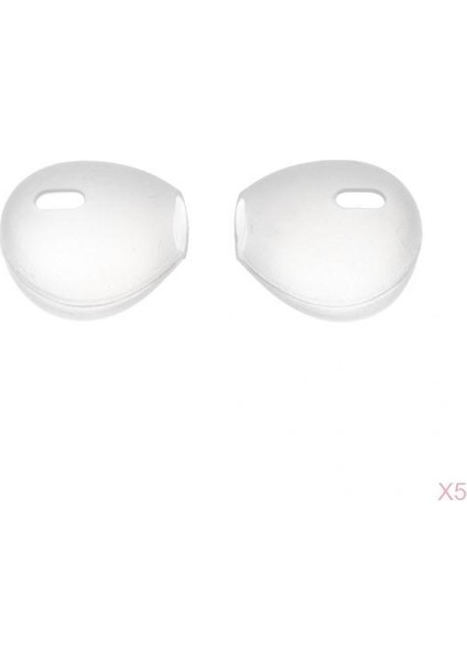 5 Çift Silikon Kulaklıklar Kulak Uçları Apple Clear 5 Çift Için Yedek (Yurt Dışından)
