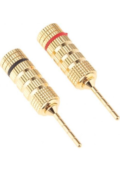 2x 2pieces 2mm Muz Fiş Altın Kaplama Hoparlör Kablo Pimi Tel Vidaları Kilit (Yurt Dışından)