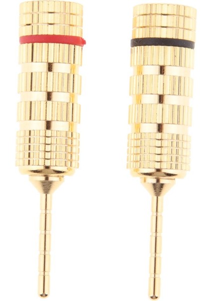 2x 2pieces 2mm Muz Fiş Altın Kaplama Hoparlör Kablo Pimi Tel Vidaları Kilit (Yurt Dışından)