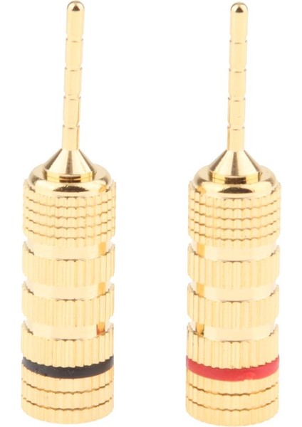 2x 2pieces 2mm Muz Fiş Altın Kaplama Hoparlör Kablo Pimi Tel Vidaları Kilit (Yurt Dışından)