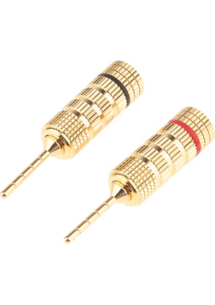 2x 2pieces 2mm Muz Fiş Altın Kaplama Hoparlör Kablo Pimi Tel Vidaları Kilit (Yurt Dışından)