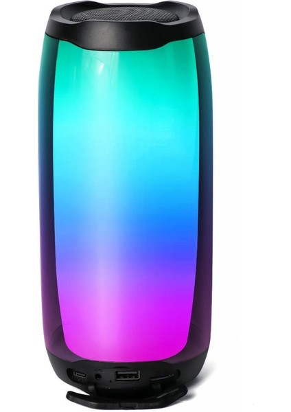 Pluse4 Taşınabilir Rgb Ledli Bluetooth Hoparlör Siyah