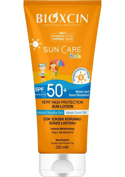 Sun Care Kids Çok Yüksek Korumalı Çocuk Güneş Losyonu Spf 50+ 200 ml