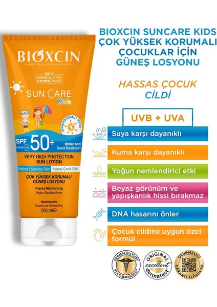 Sun Care Kids Çok Yüksek Korumalı Çocuk Güneş Losyonu Spf 50+ 200 ml modelleri