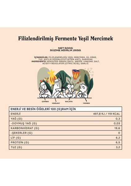 The Good Wild Filizlendirilmiş Fermente Yeşil Mercimek 500 gr