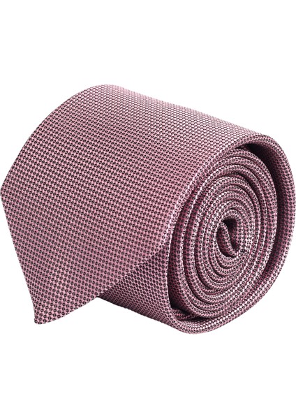 Hand Made 7.5 cm Pudra Pembe Renk Kravat Mendil