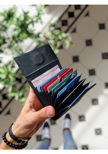 Visso 660 Deri Isme Özel Güçlü Mıknatıs Kilitli Akordeon Yelpaze Kartlık Cüzdan Erkek Kadın Çanta Kişiye Özel fiyatları