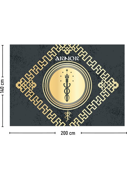 Yüzüklerin Efendisi Arnor Tolkien Duvar Örtüsü Halısı fırsatları
