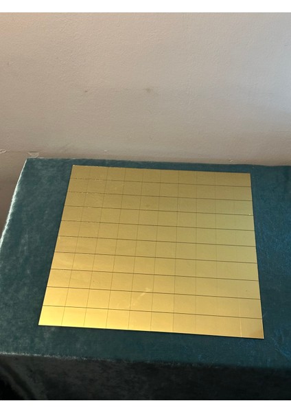 Kendinden Yapışkanlı Buton Ayna Gold Renk 50MM