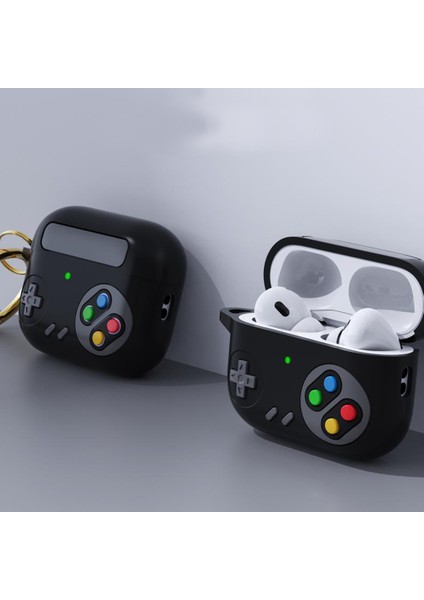 Airpods Pro 3.nesil ile Uyumlu Kulaklık Kılıfı Yumuşak Soft Dokunuş Retro Görünümlü Nint-Endo indirimleri