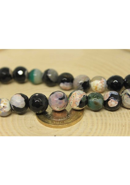 Akik Taşı Faset Kesim Yarım Dizi 10MM (22425) (18CM Uzunluğundadır) fiyatları