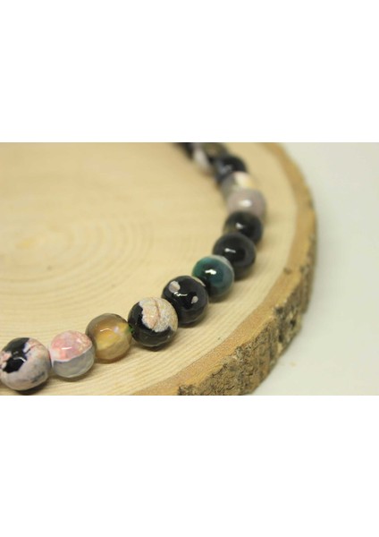 Akik Taşı Faset Kesim Yarım Dizi 10MM (22425) (18CM Uzunluğundadır) fırsatları