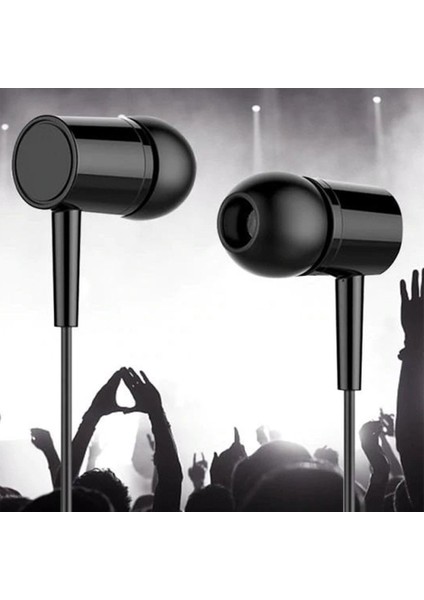 Aux Jack Girişli Tüm Cep Telefonlarına Uyumlu Universal Siyah Mikrofonlu Kablolu Kulak Içi Kulaklık fırsatları