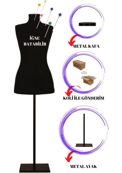 38 Beden Full Iğne Batabilen Yüksek Kalite Prova Mankeni Terzi Mankeni