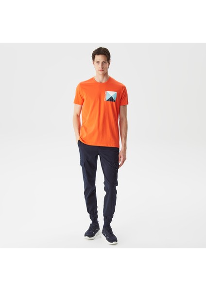 Nautıca Erkek Turuncu Baskılı Standart Fıt Kısa Kollu T-Shırt modelleri
