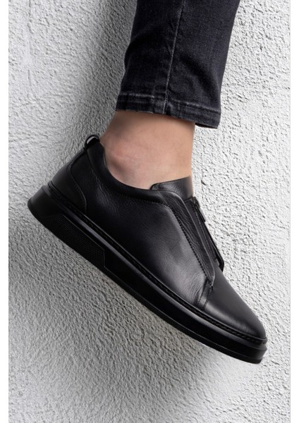 Ventu Erkek Hakiki Deri Sneaker, Fermuarlı Sneaker, Hakiki Deri Sneaker, Erkek Sneaker