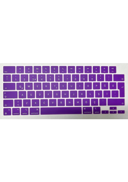 Macbook Air 15 Inç A2941 M2 Max 2023 A3114 M3 2024 A3241 M4 2025 Türkçe Q Silikon Klavye Koruyucu MOR