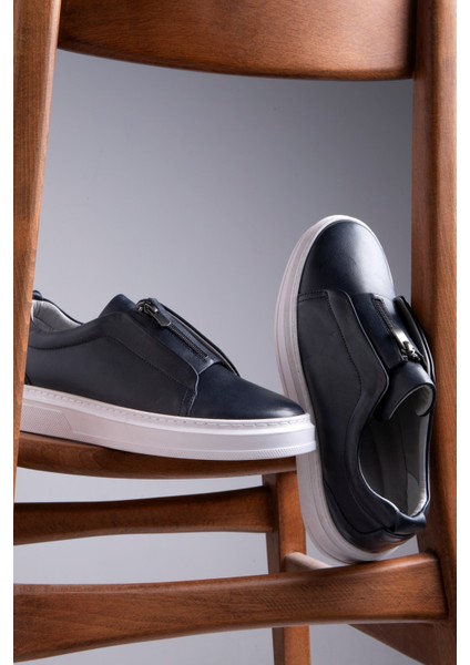 Ventu Erkek Hakiki Deri Sneaker, Fermuarlı Sneaker, Hakiki Deri Sneaker, Erkek Sneaker indirimleri