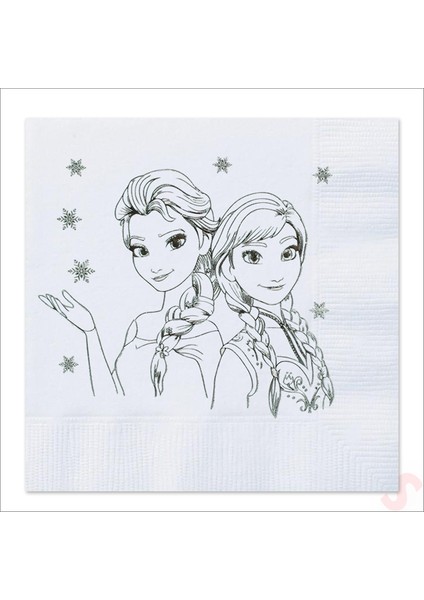 Frozen Peçete, 16 Adet - Gümüş modelleri