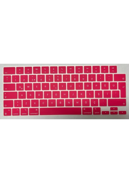 Macbook Air 15 Inç A2941 M2 Max 2023 A3114 M3 2024 A3241 M4 2025 Türkçe Q Silikon Klavye Koruyucu KOYU PEMBE fiyatları