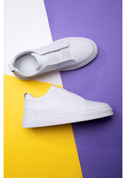 Espo Erkek Hakiki Deri Sneaker, Lastikli Sneaker, Hakiki Deri Sneaker, Erkek Sneaker