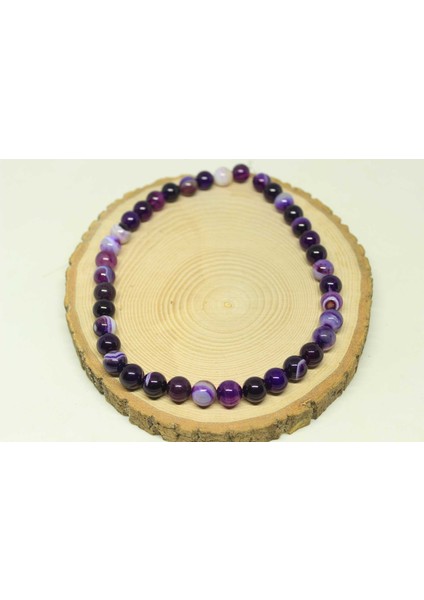 Akik Taşı Yarım Dizi 10MM (23585) (18CM Uzunluğundadır)